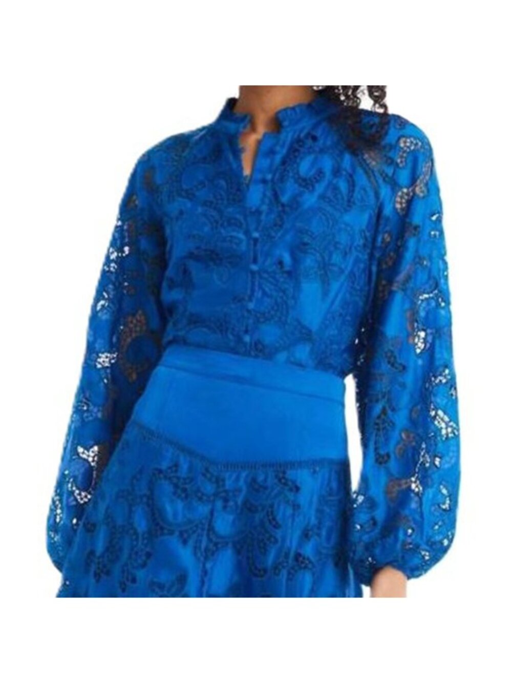 Allison New York Adeline Blouse in Cobalt Blue Size Small New